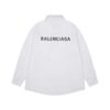 Balenciaga White Logo Embellished Cotton Shirt - Image 2
