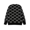 Gucci GG Black Supreme-Pattern Wool Hoodie - Image 2