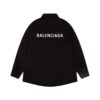 Balenciaga Black Logo Embellished Cotton Shirt - Image 2