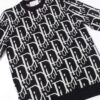 Christian Dior Black Oblique Cardigan Blue Wool Jacquard - Image 4