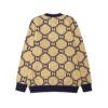 Gucci GG Beige Supreme-Pattern Wool Hoodie - Image 2