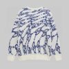 Gucci Blue Wavy GG Cotton Sweater Ivory - Image 4