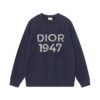Christian Dior Blue Logo Printed Knit Sweater