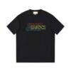 Gucci Black with 3 Logos Cotton jersey T-shirt