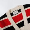 Gucci Interlocking Double G Diagonal Stripes Cotton Silk Cardigan - Image 4