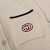 Gucci Interlocking Double G Diagonal Stripes Cotton Silk Cardigan - Image 3